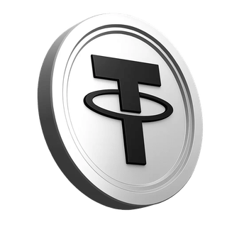 USDT Tether coin icon shown in the platform's information section